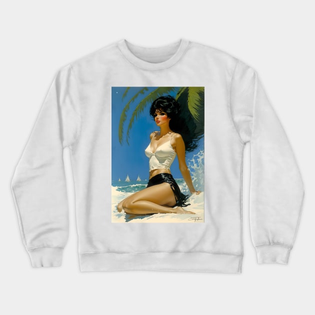 Seaside Serenity Crewneck Sweatshirt by AlexBRD